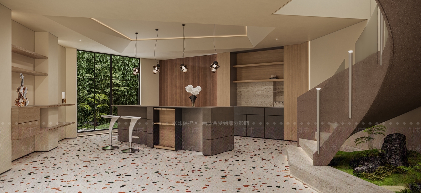 现代客餐厅3D模型下载【ID:1221994747】
