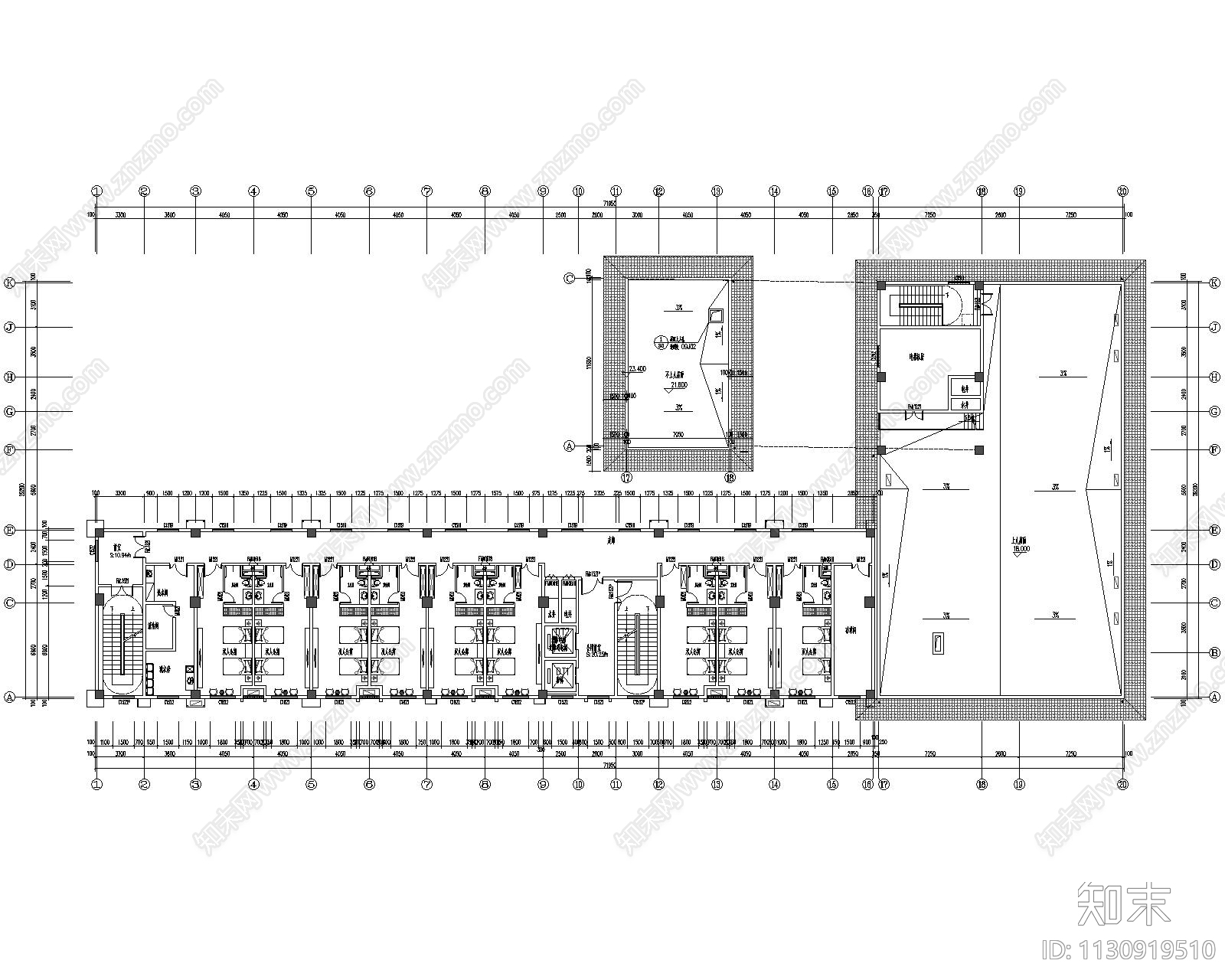 康养中心cad施工图下载【ID:1130919510】