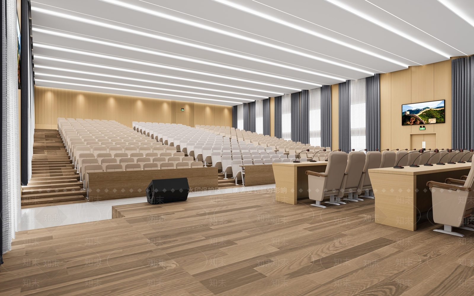 现代报告厅3D模型下载【ID:1130921181】