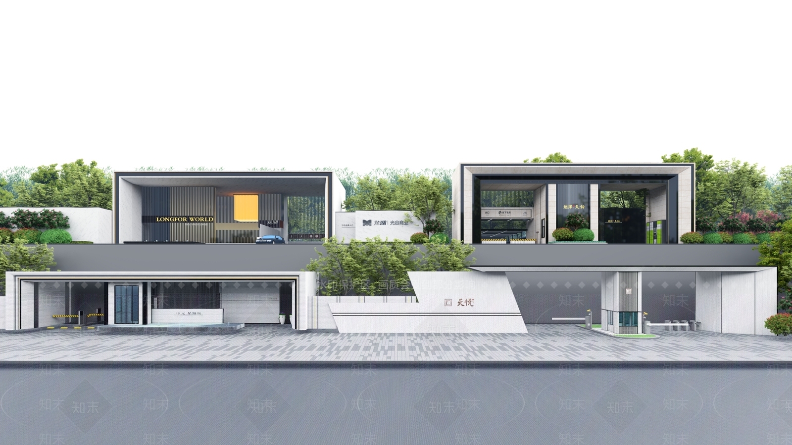 现代入口大门SU模型下载【ID:1130923845】