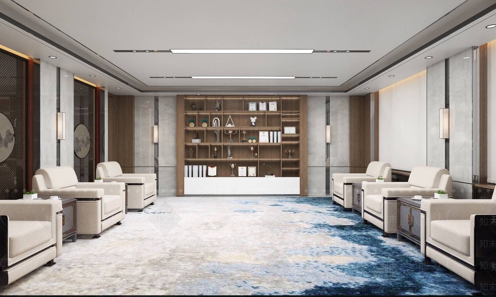 新中式会客厅3D模型下载【ID:1130924040】