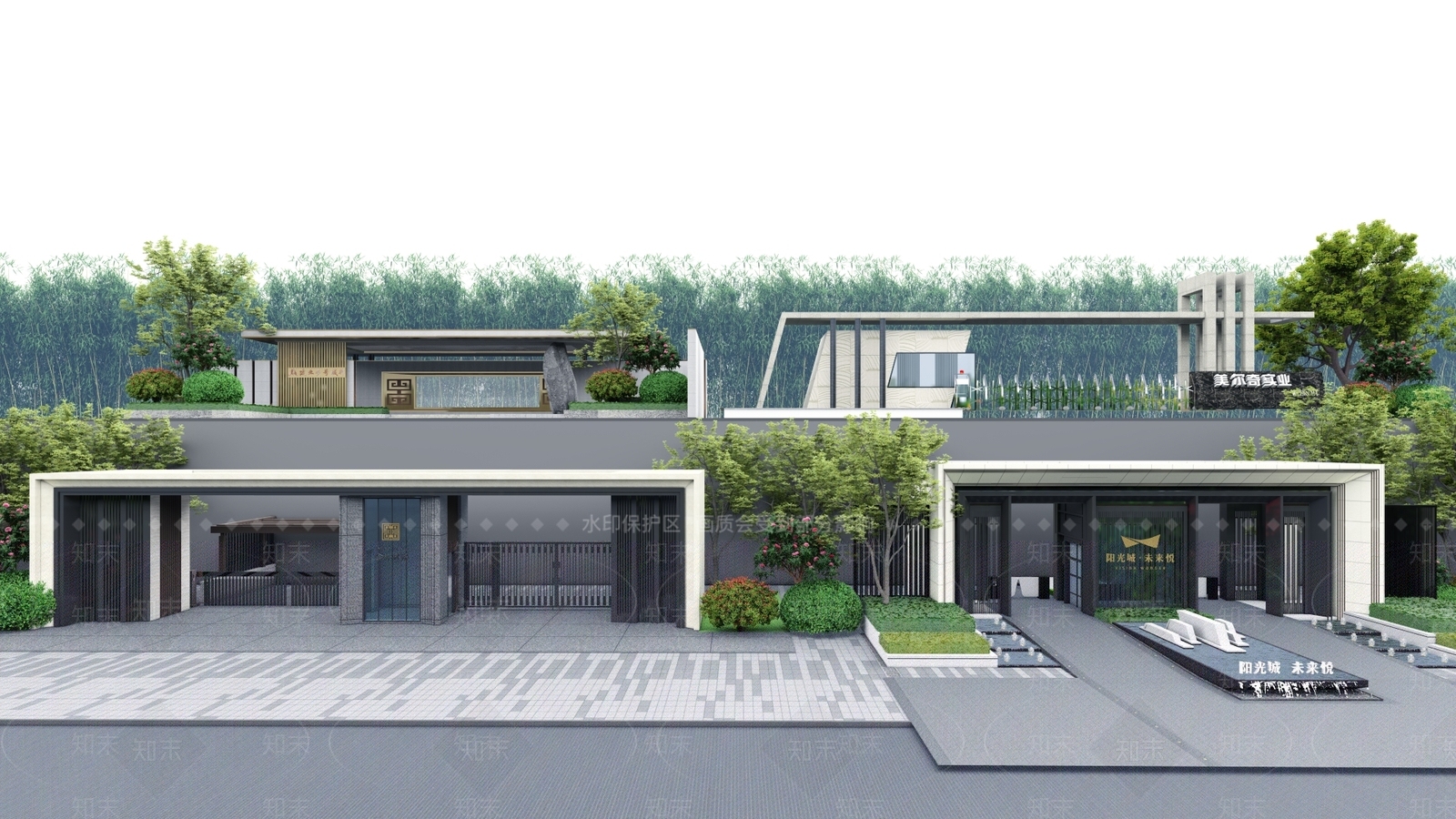 现代入口大门SU模型下载【ID:1130924266】