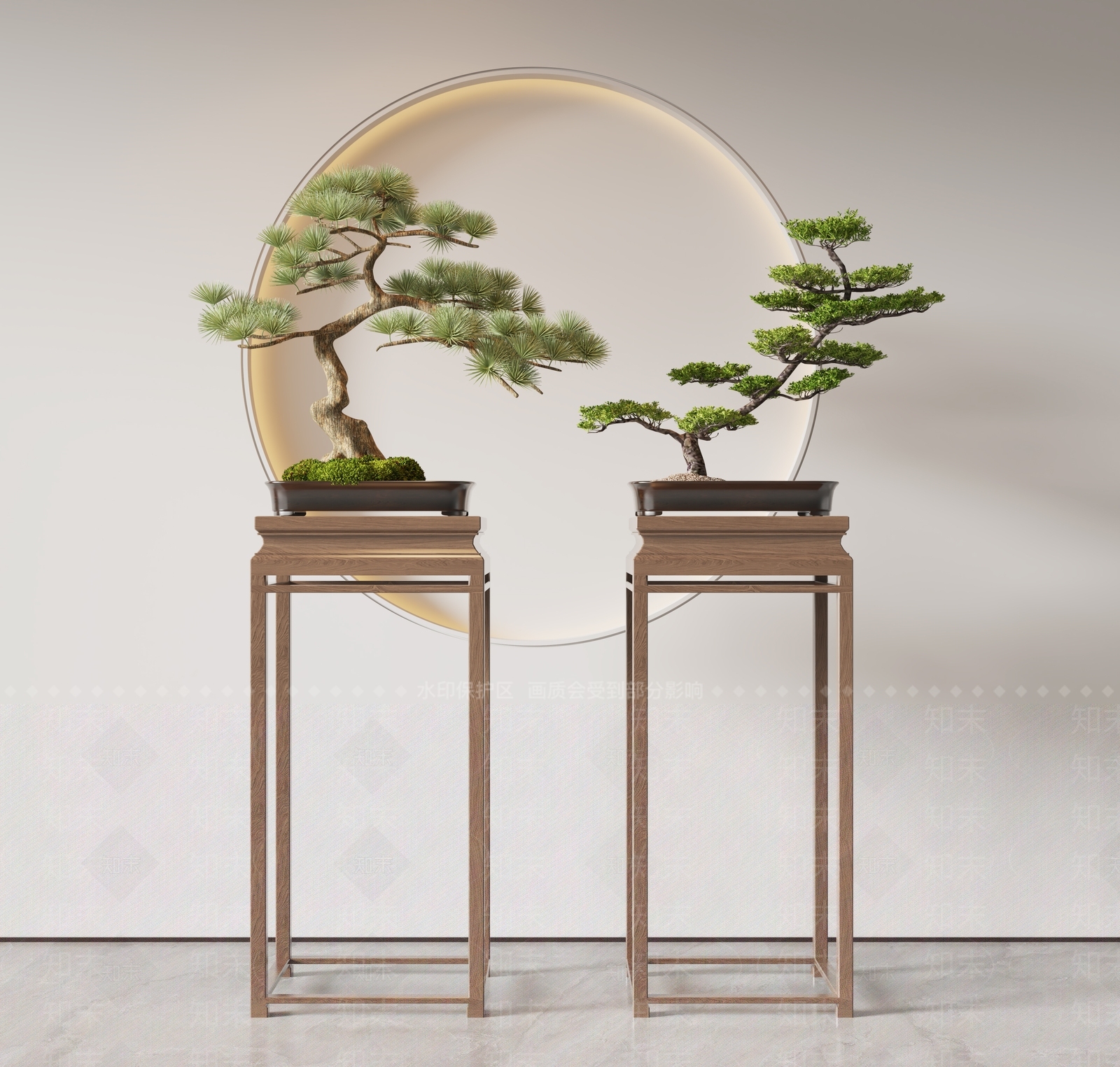 新中式盆景3D模型下载【ID:1130924523】