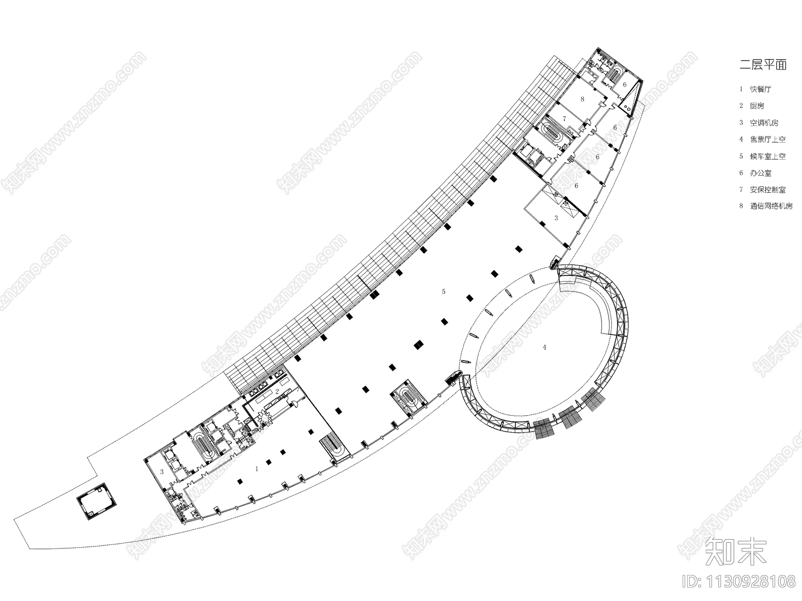 上海长途客运南站cad施工图下载【ID:1130928108】