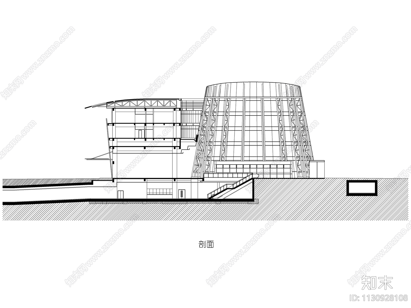 上海长途客运南站cad施工图下载【ID:1130928108】