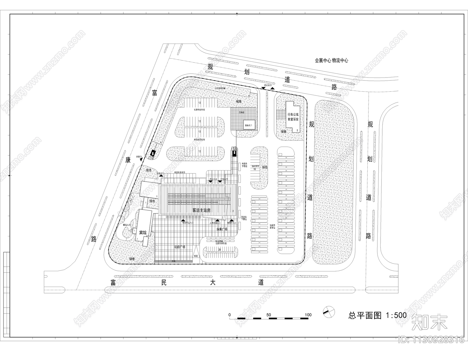 大朗汽车客运站施工图下载【ID:1130928316】