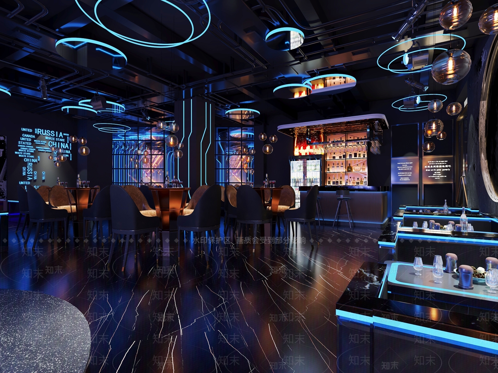 现代酒吧3D模型下载【ID:1130928625】