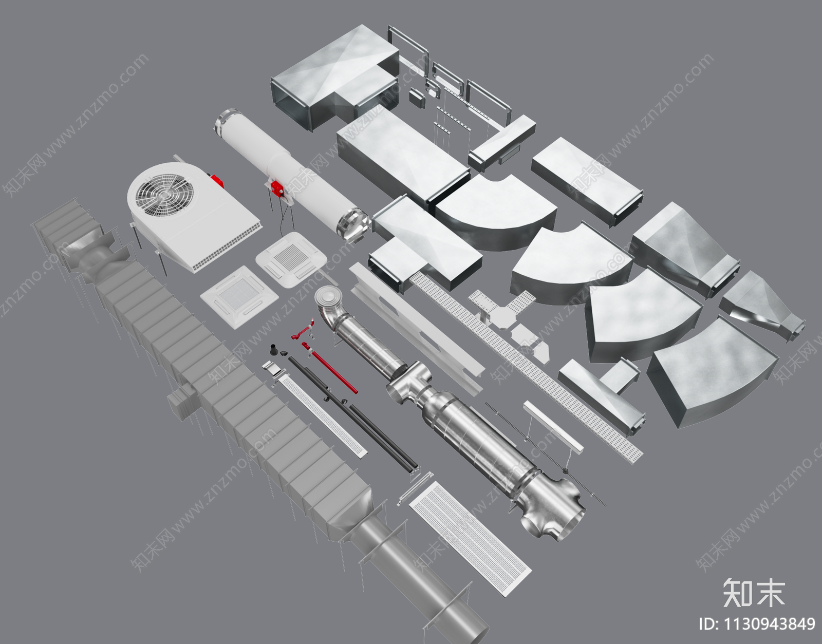 中央空调出风口3D模型下载【ID:1130943849】