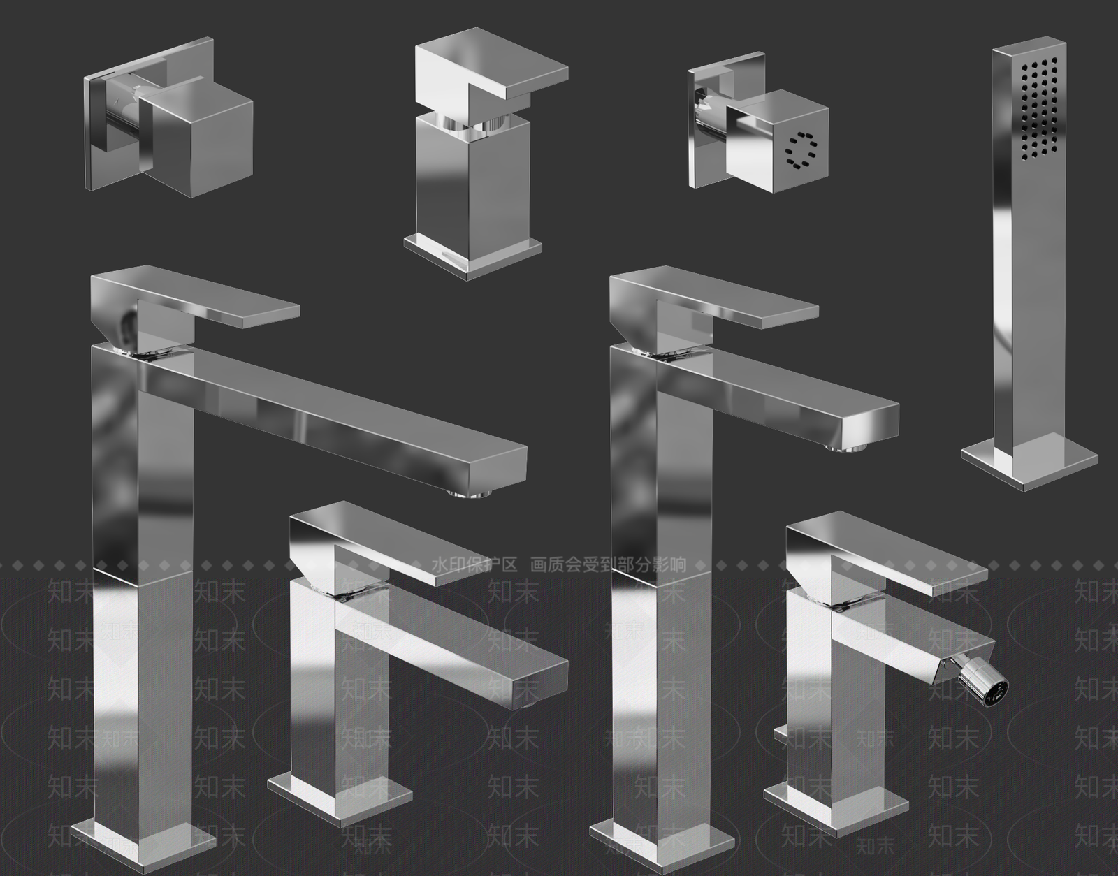 卫浴水龙头3D模型下载【ID:1130929997】