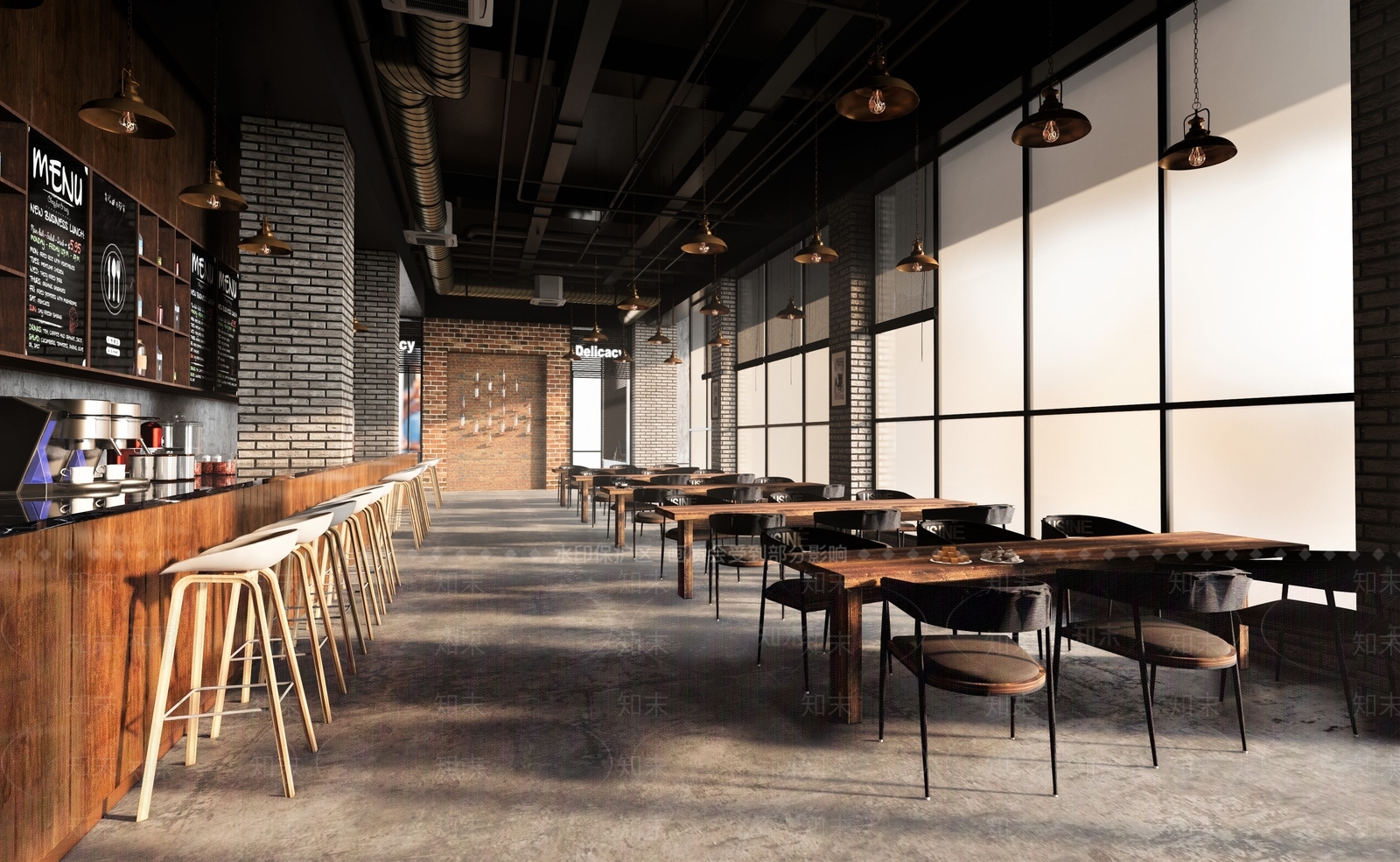 北欧西餐厅SU模型下载【ID:1130939386】