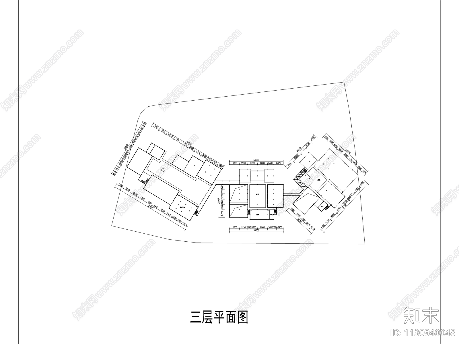 现代展览中心CADcad施工图下载【ID:1130940048】