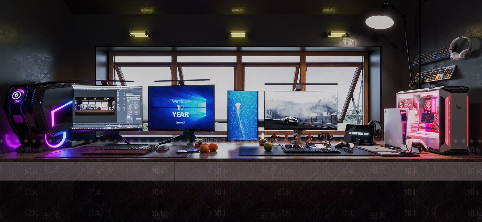现代电竞房3D模型下载【ID:1131050747】