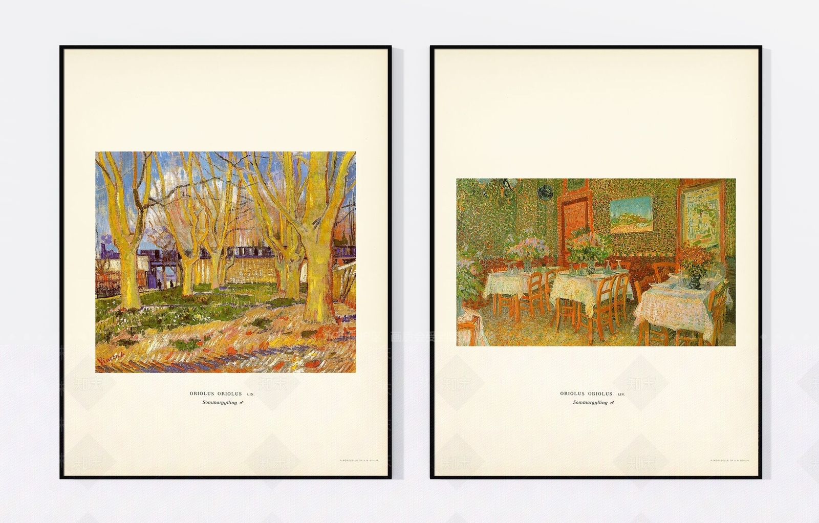 现代轻奢复古自然风景室内场景油画组合3D模型下载【ID:1130960651】