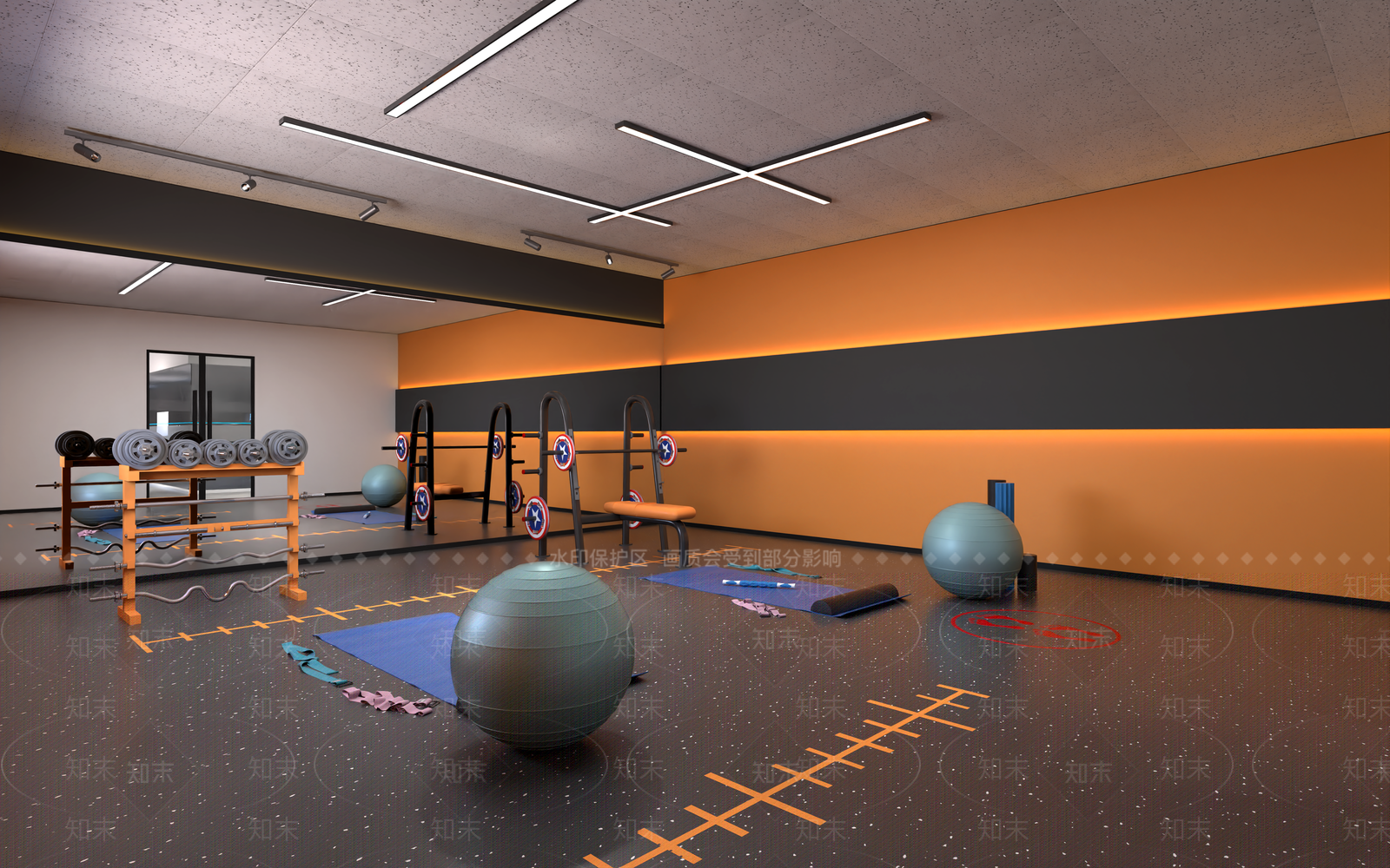 工业风瑜伽教室3D模型下载【ID:1130960626】
