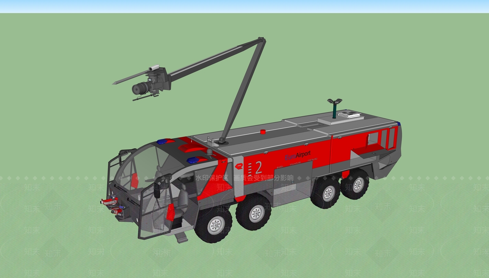 飞机场除冰车SU模型下载【ID:1130963097】