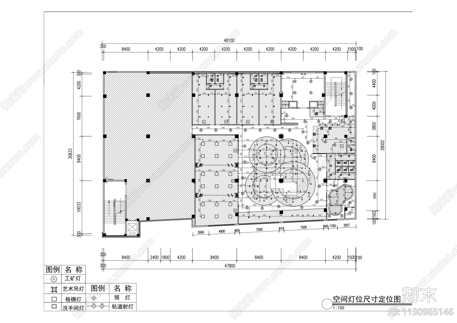 长沙摩法课堂cad施工图下载【ID:1130965146】