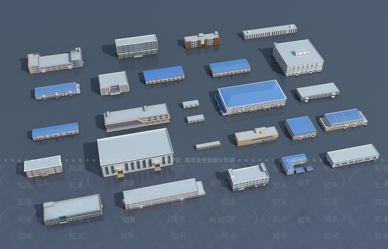 现代厂房3D模型下载【ID:1130965703】