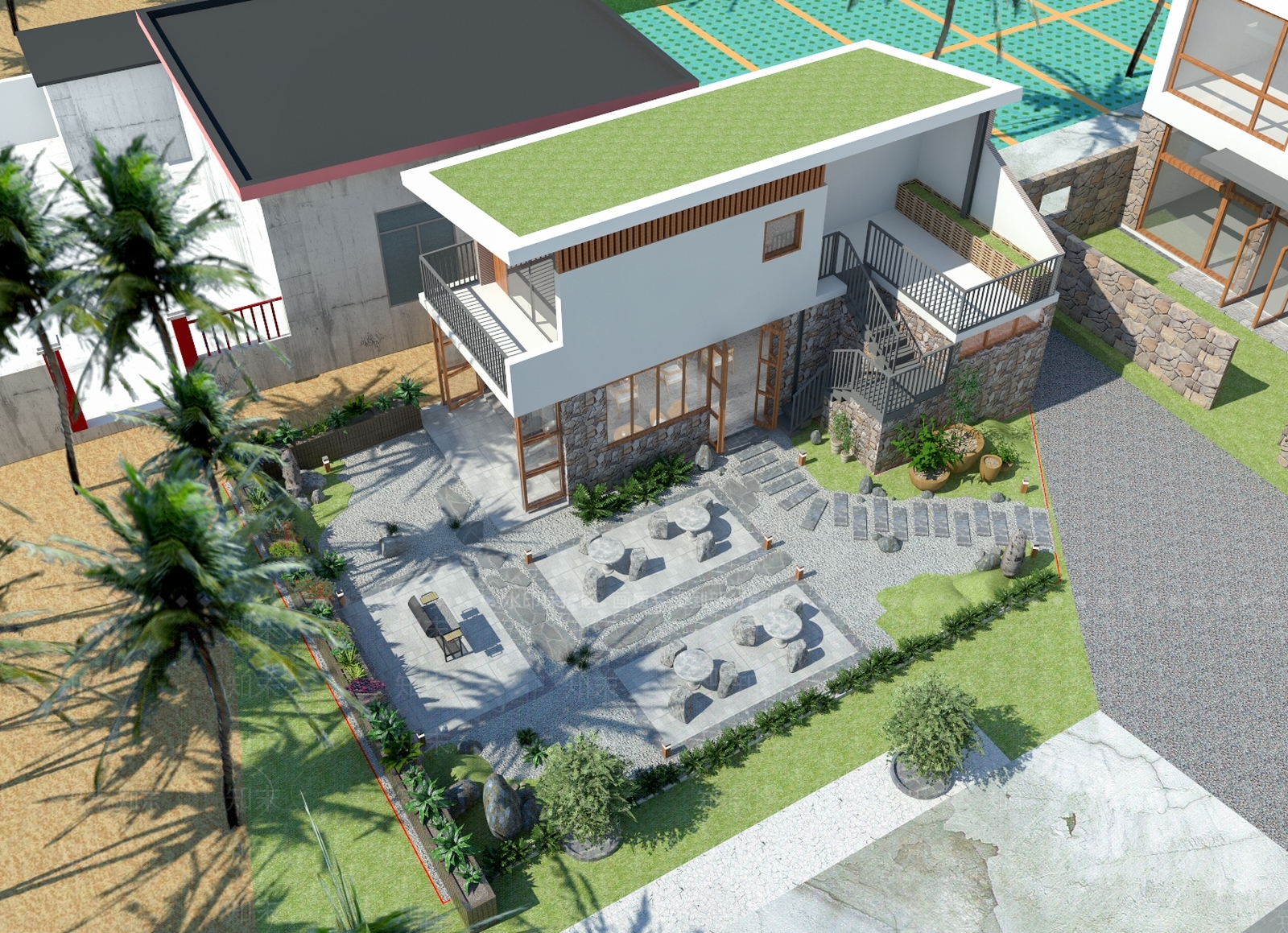 现代多层住宅SU模型下载【ID:1131168027】