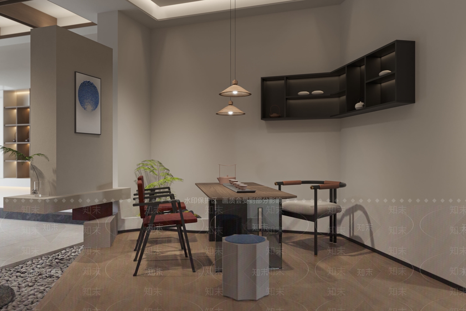 现代茶馆3D模型下载【ID:1131094673】