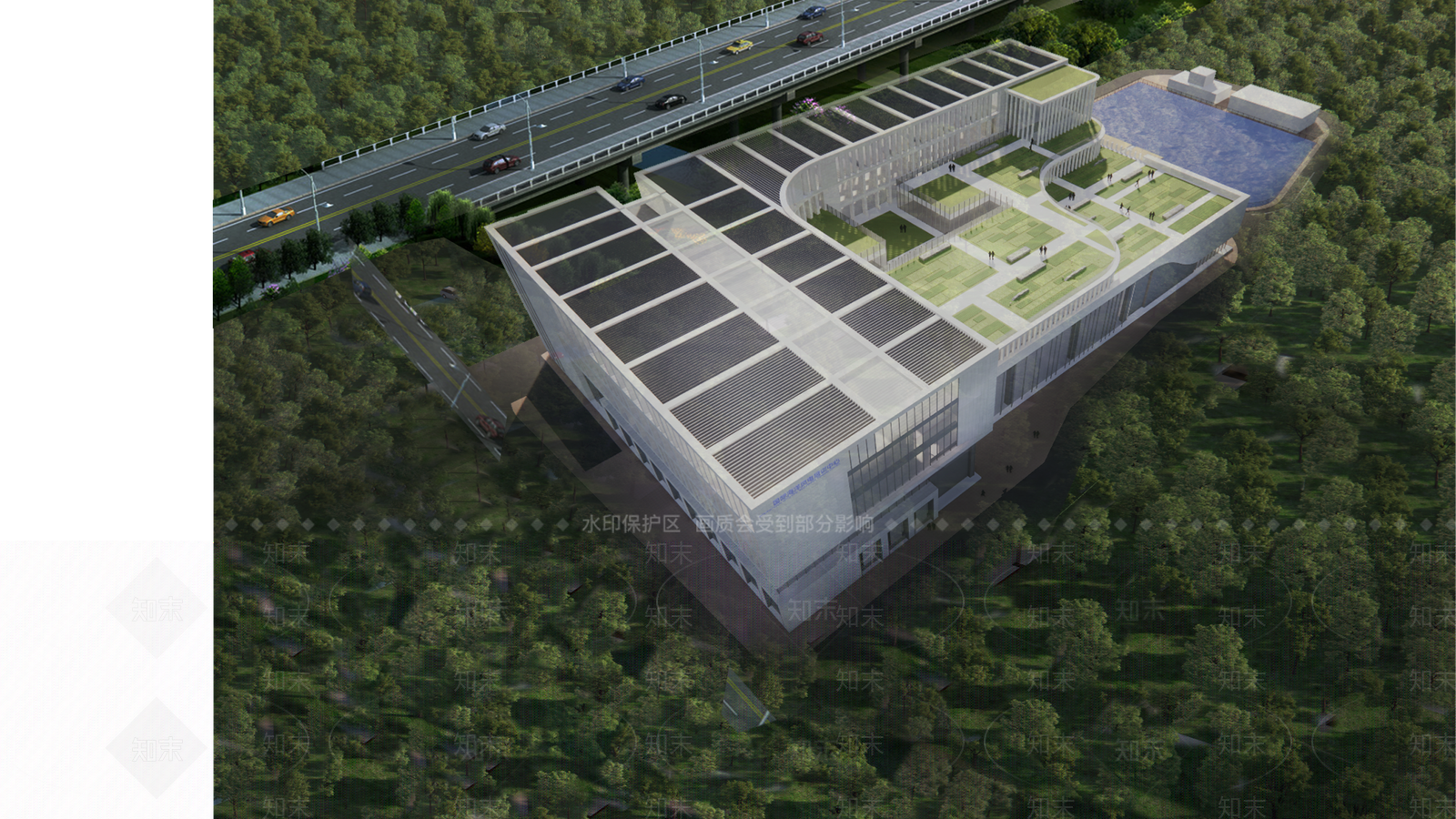 现代展览馆建筑SU模型下载【ID:1130977265】