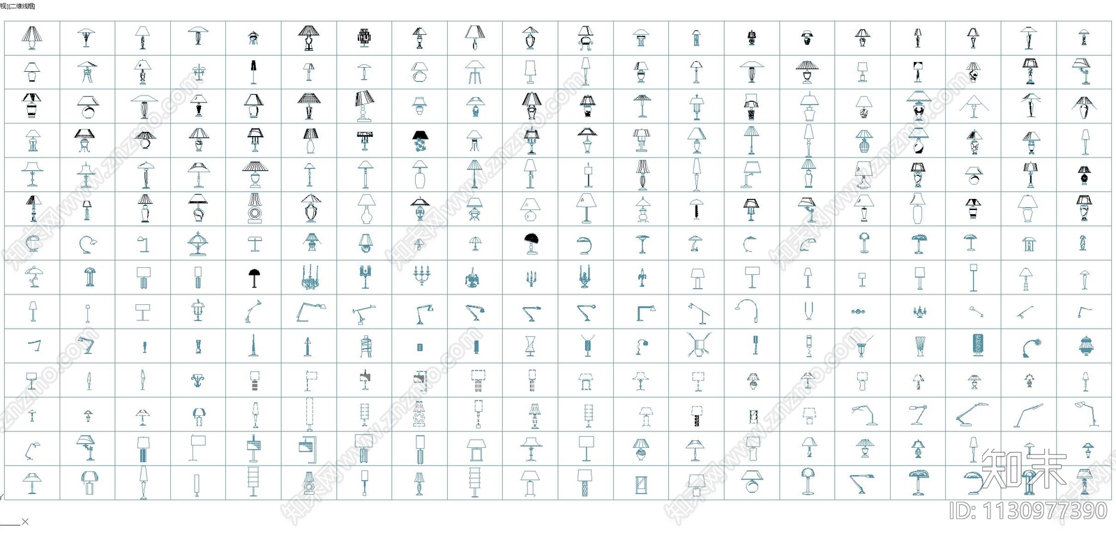 1000款各类灯具cad施工图下载【ID:1130977390】