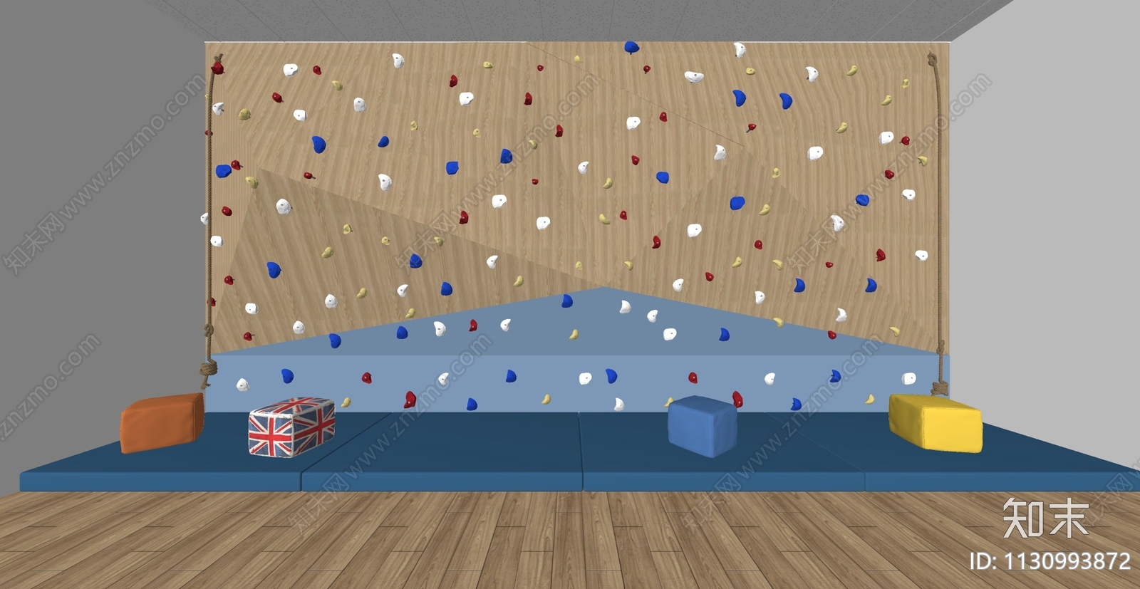 现代攀岩室SU模型下载【ID:1130993872】