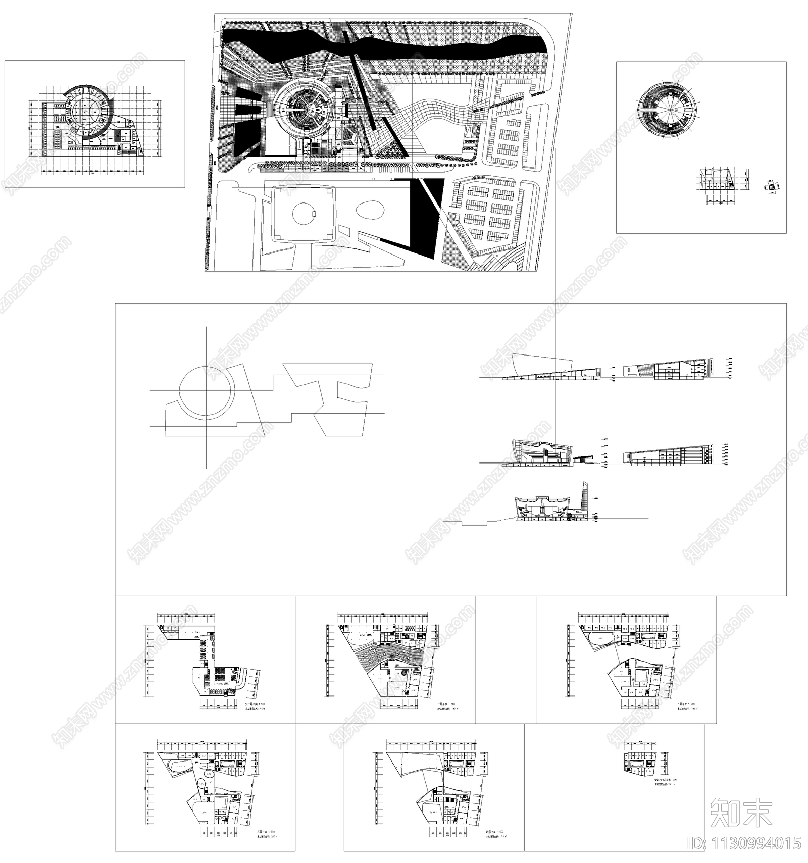 妇女儿童活动中心基督教堂建筑施工图下载【ID:1130994015】