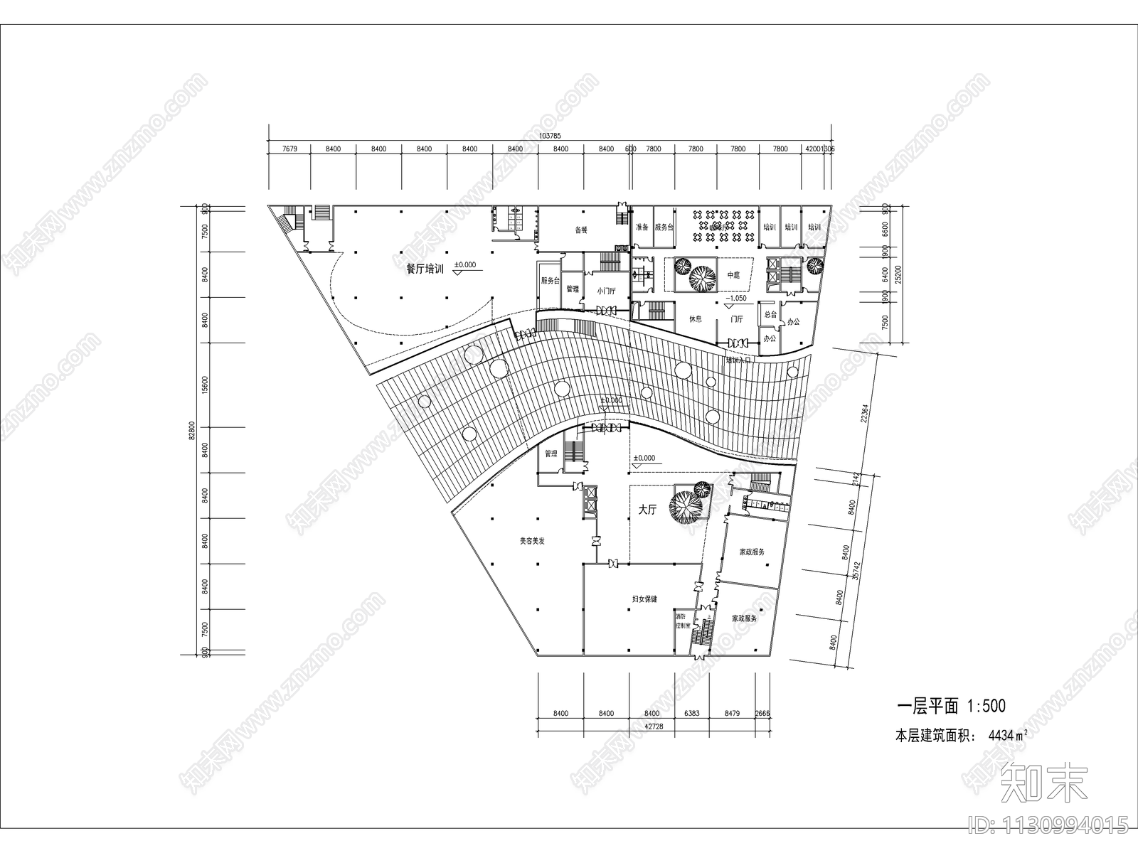 妇女儿童活动中心基督教堂建筑施工图下载【ID:1130994015】