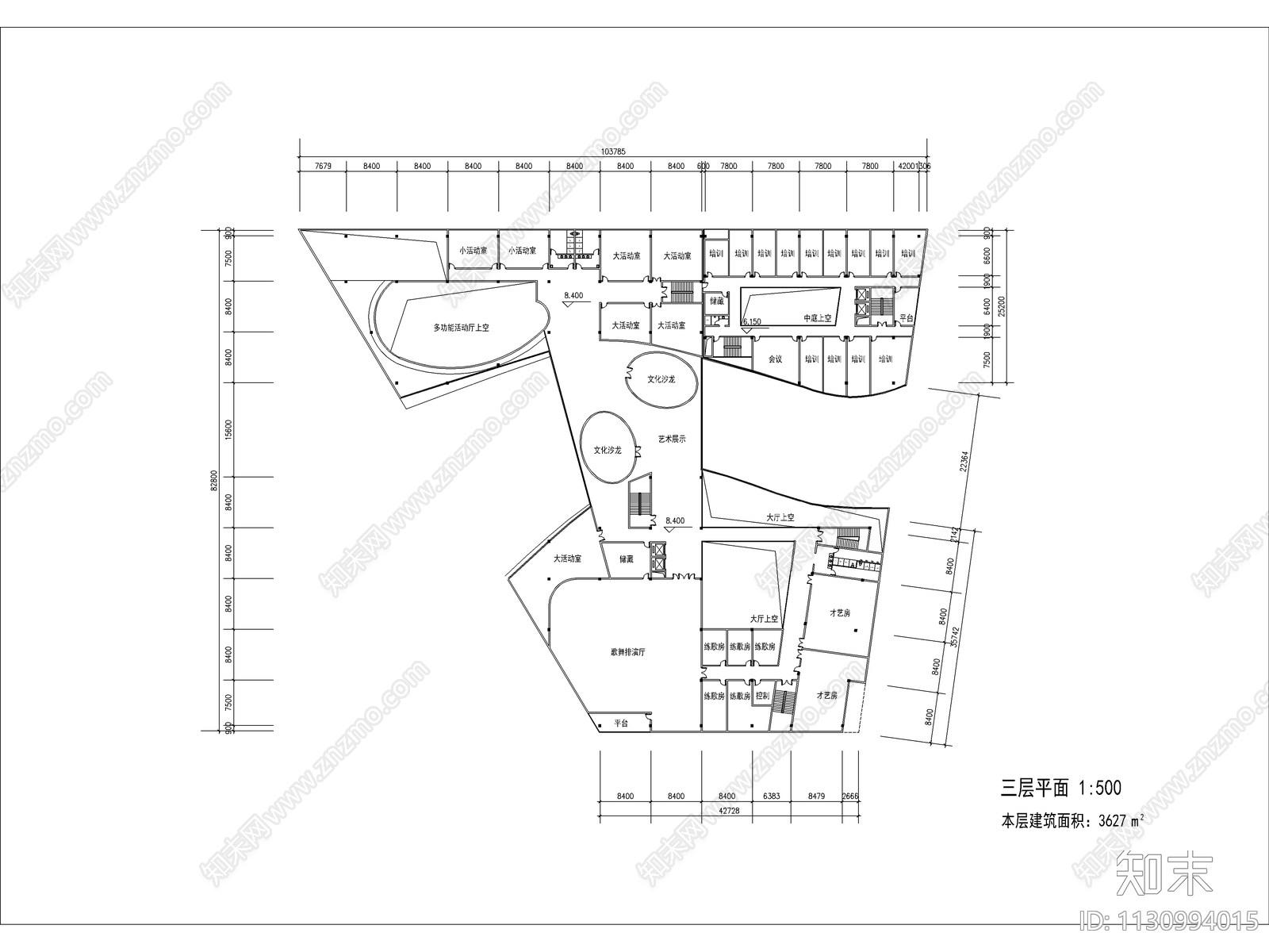 妇女儿童活动中心基督教堂建筑施工图下载【ID:1130994015】