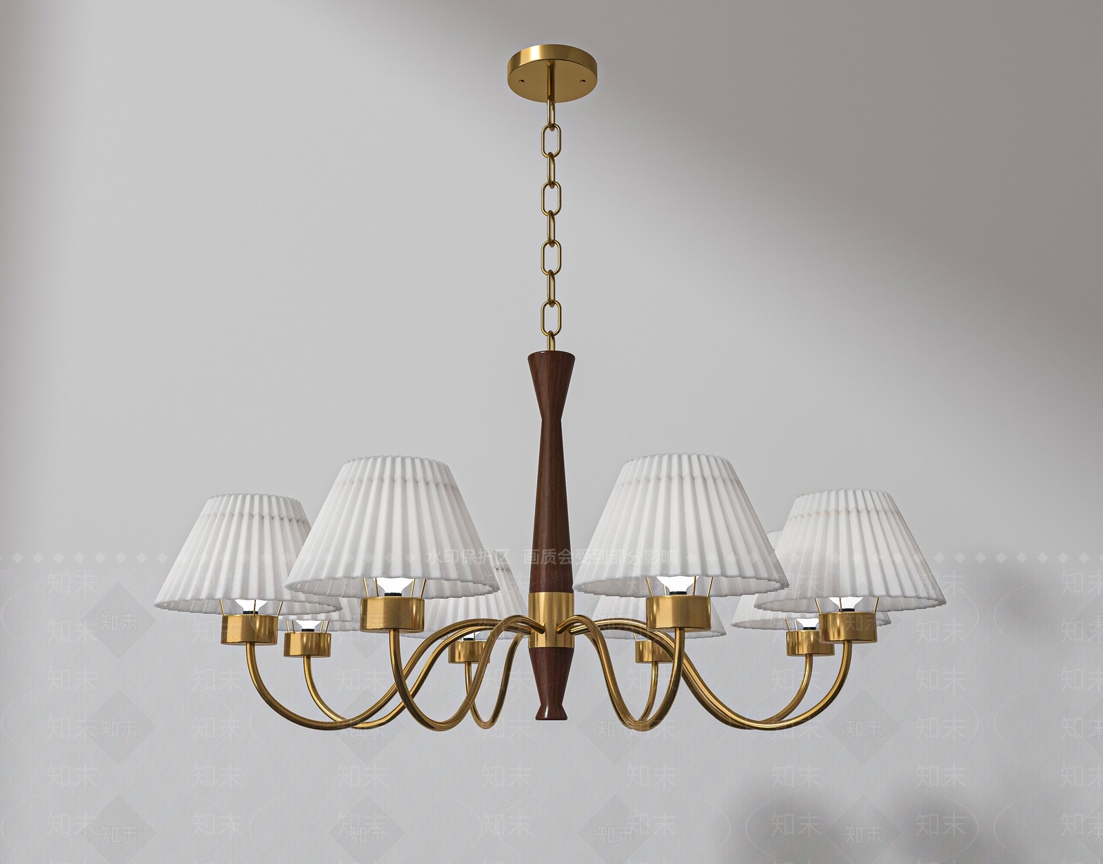 美式金属吊灯3D模型下载【ID:1130994098】