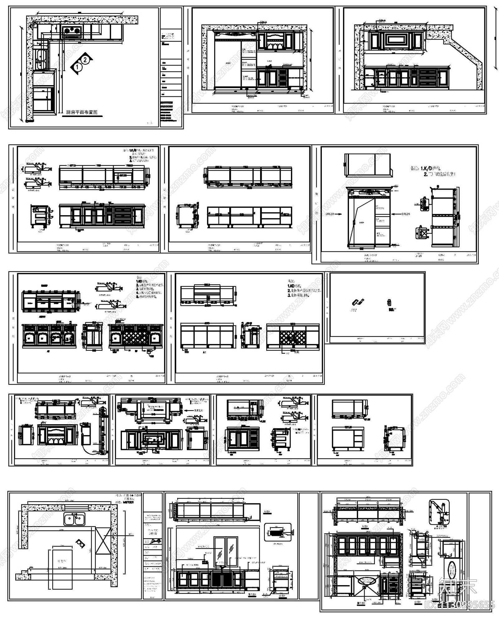 衣柜设计cad施工图下载【ID:1130995655】