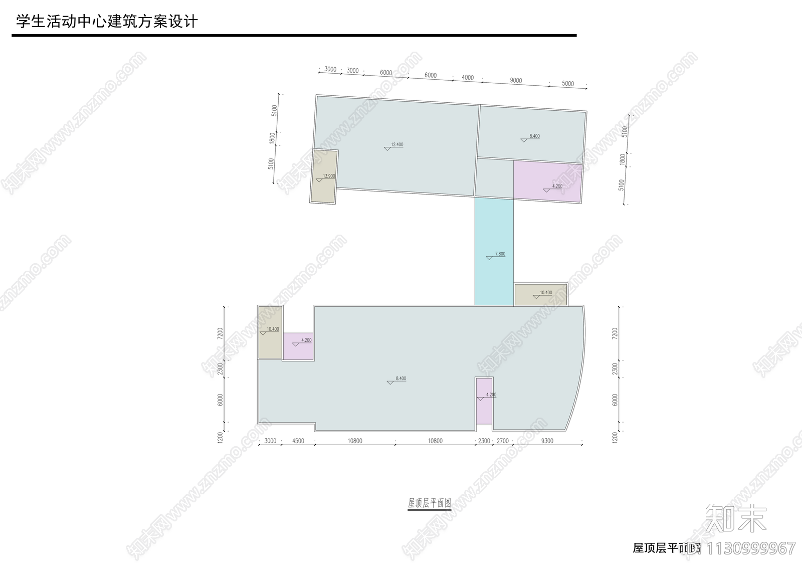 两千平米大学生活动中心建筑SU文本效果图cad施工图下载【ID:1130999967】