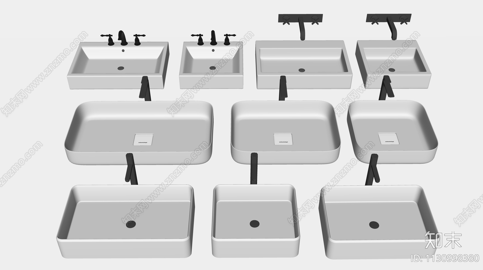 洗面盆SU模型下载【ID:1130998380】