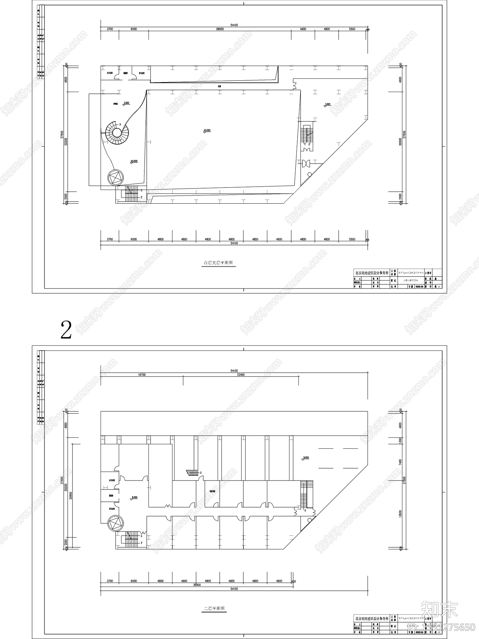 现代奥林匹克社区活动中心cad施工图下载【ID:1131275650】