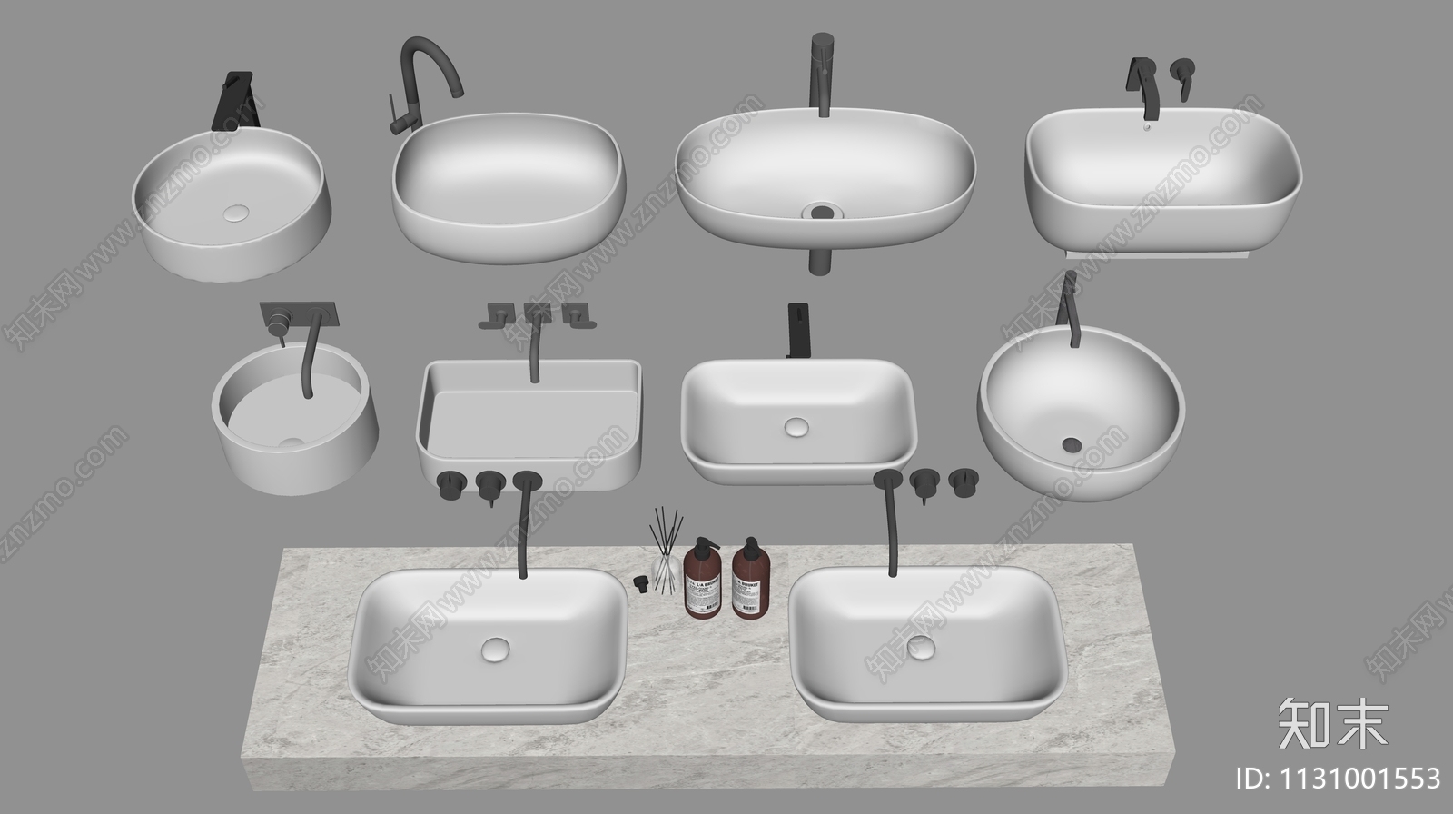 洗面盆SU模型下载【ID:1131001553】