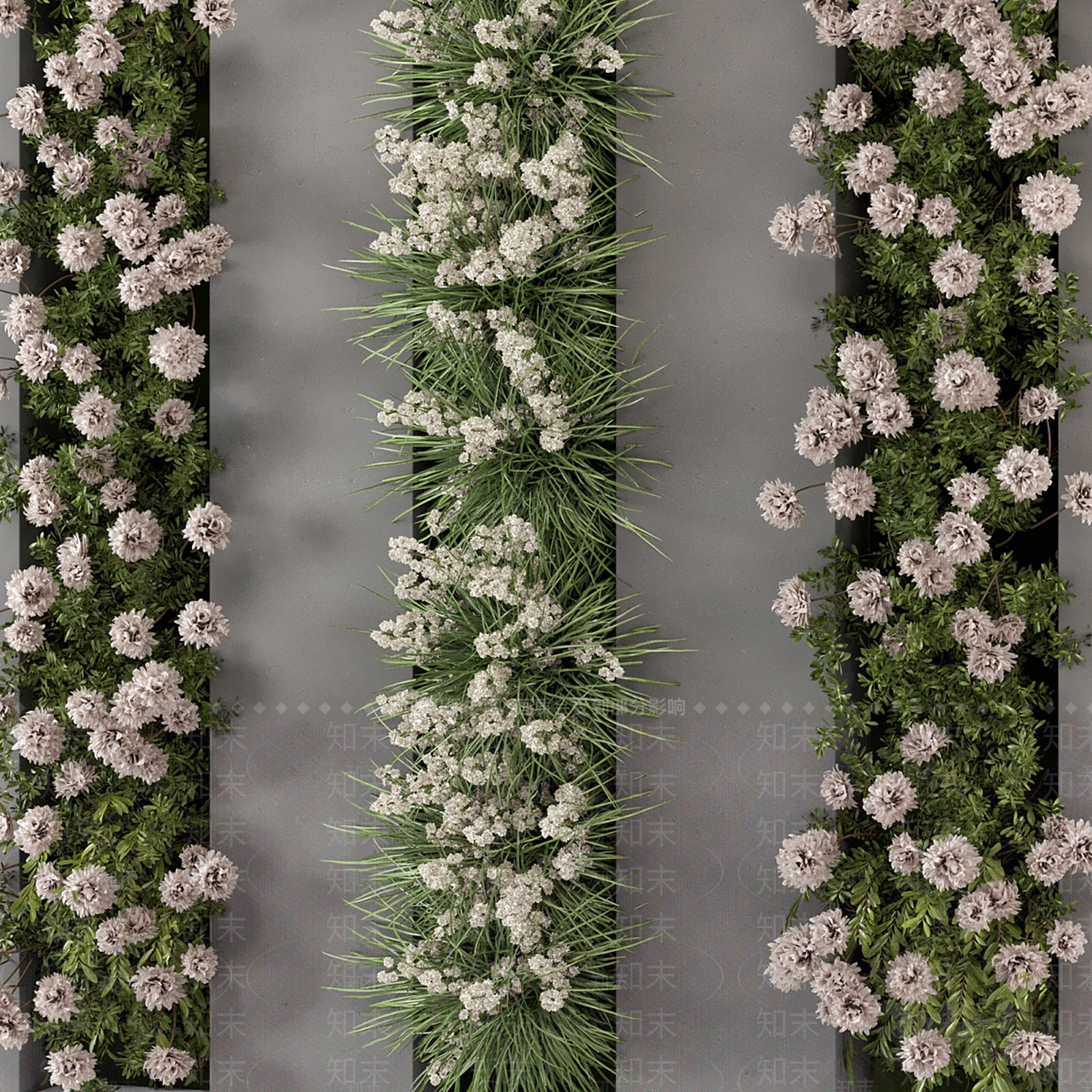 植物背景墙3D模型下载【ID:1131002673】