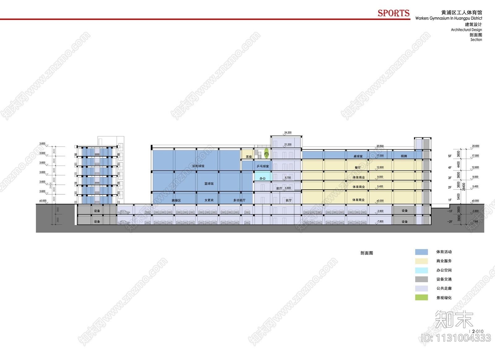 体育馆建筑效果图cad施工图下载【ID:1131004333】