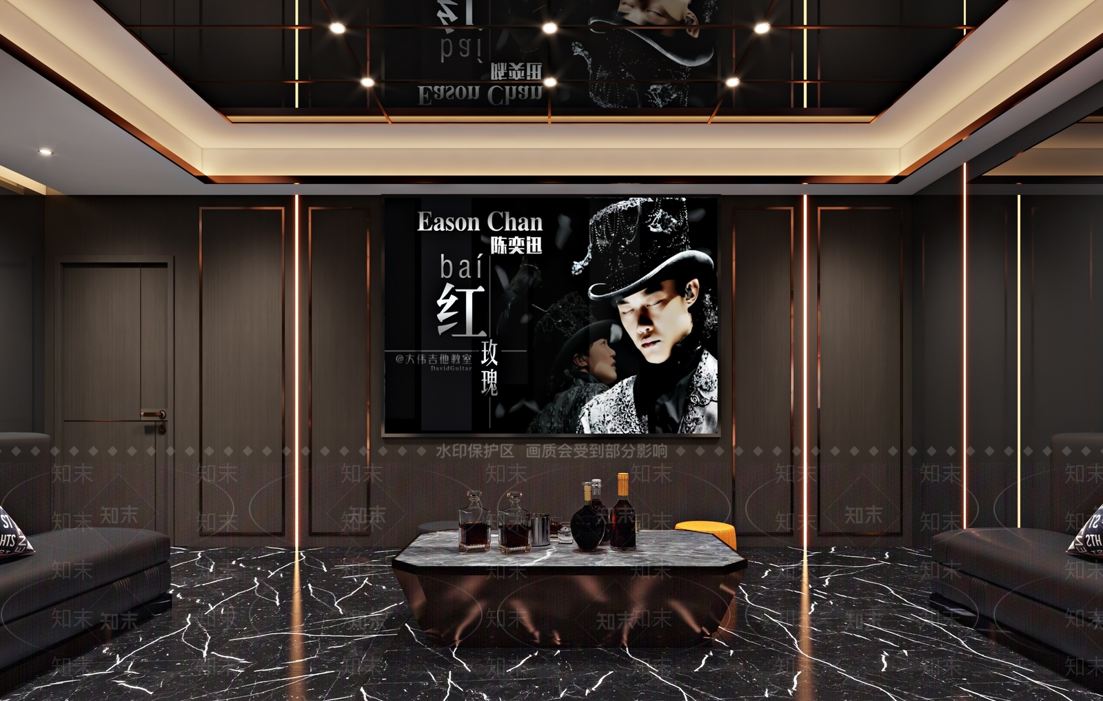 现代家庭影音室3D模型下载【ID:1131006476】