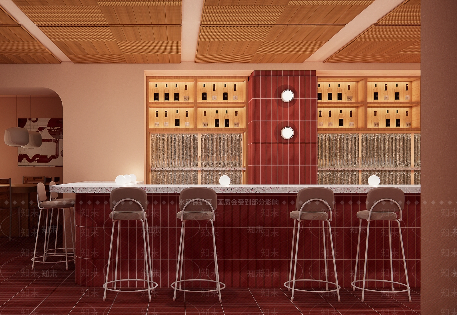 【SU悬赏模型】现代风格酒吧台SU模型下载【ID:1131046034】
