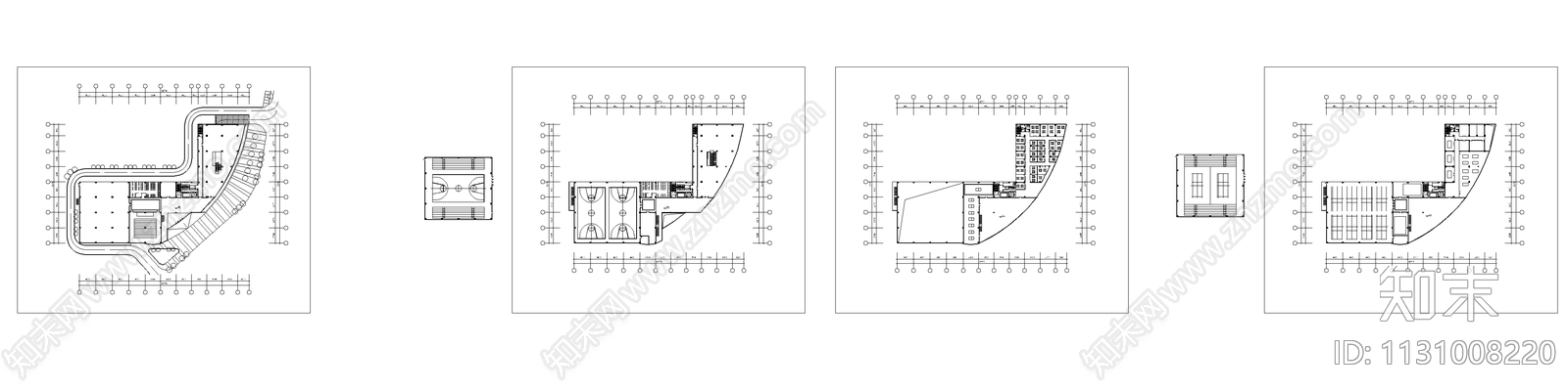 体育馆建筑效果图cad施工图下载【ID:1131008220】