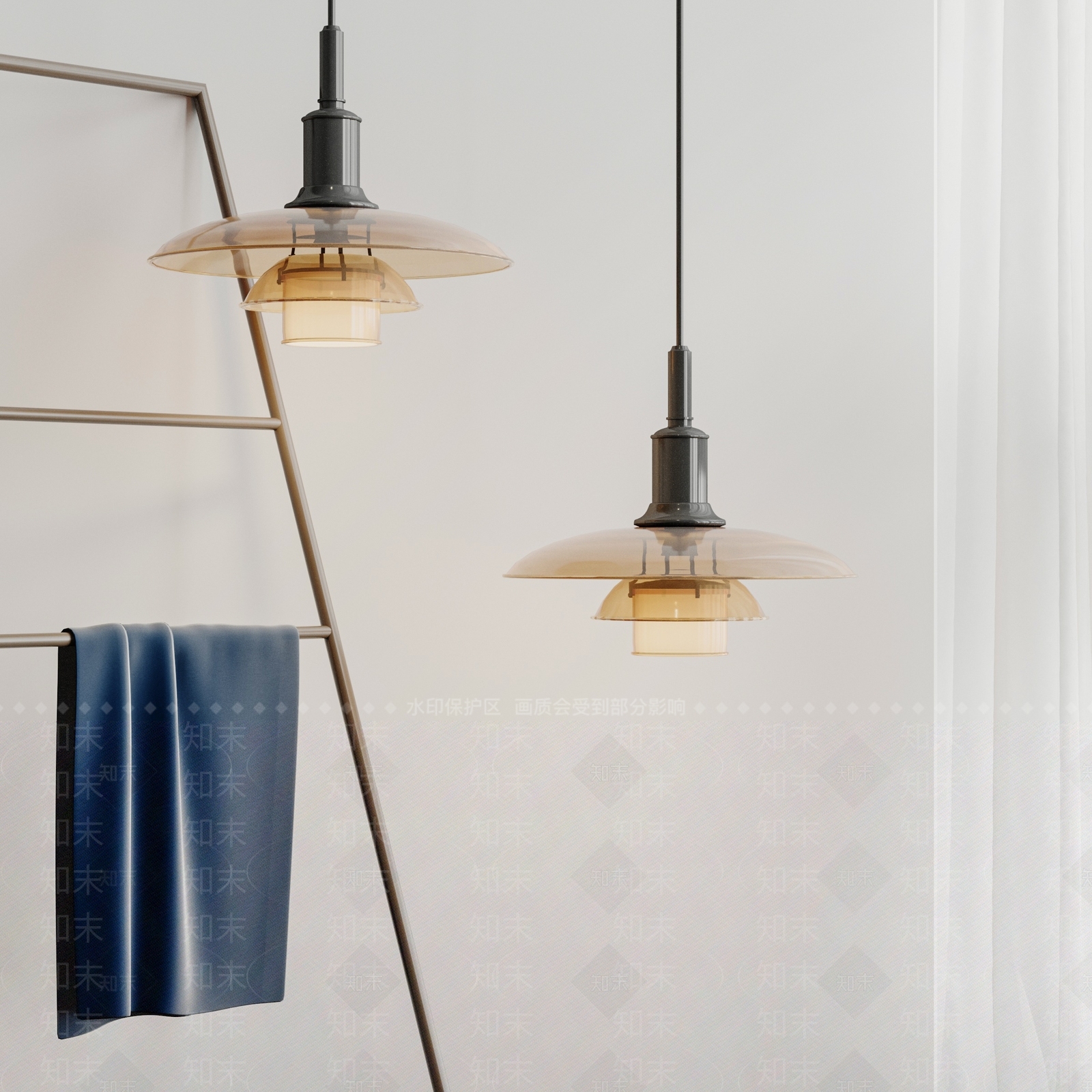 FLOS现代飞碟吊灯3D模型下载【ID:1131009727】