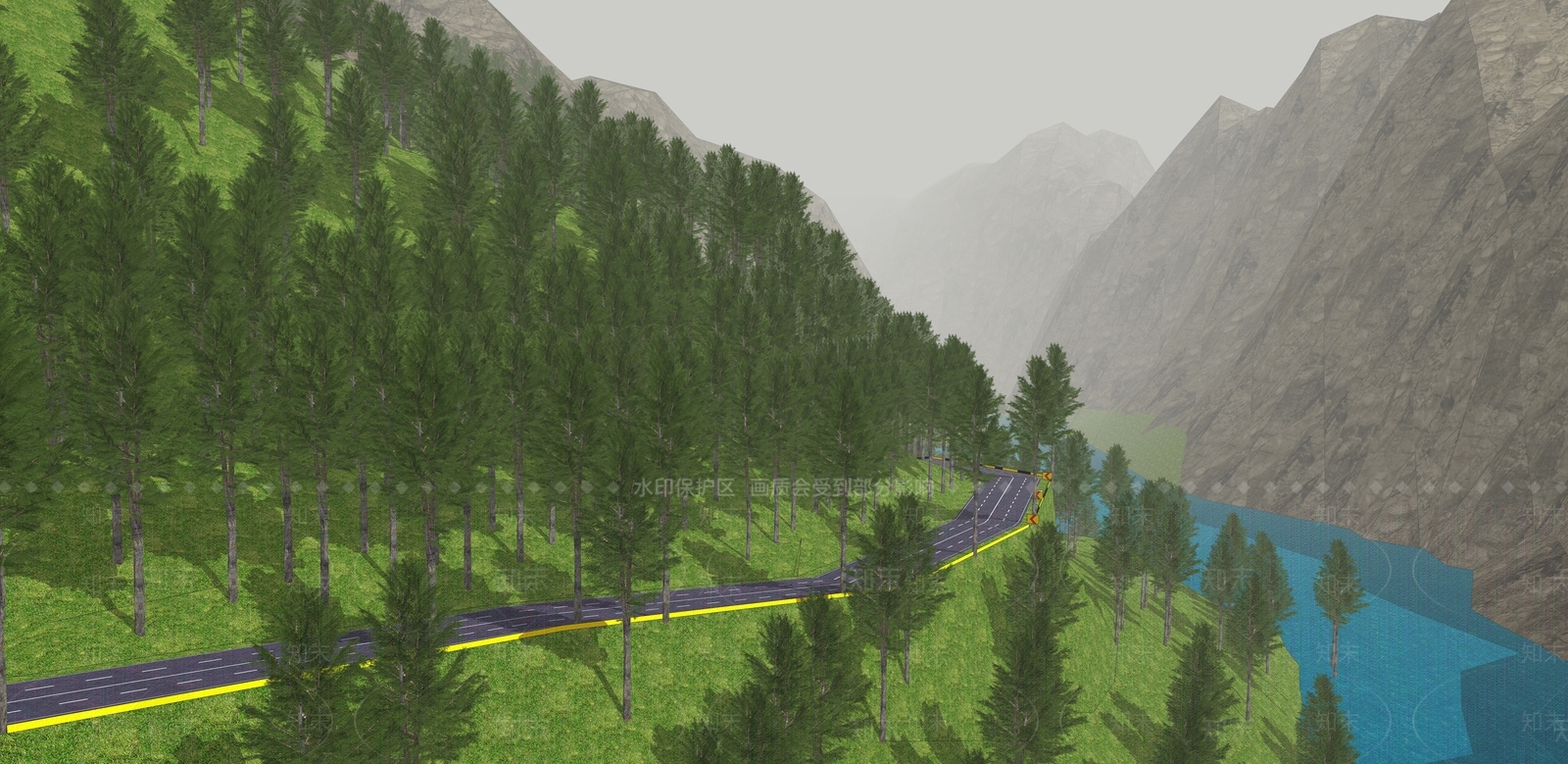 现代山谷环山公路SU模型下载【ID:1131013323】