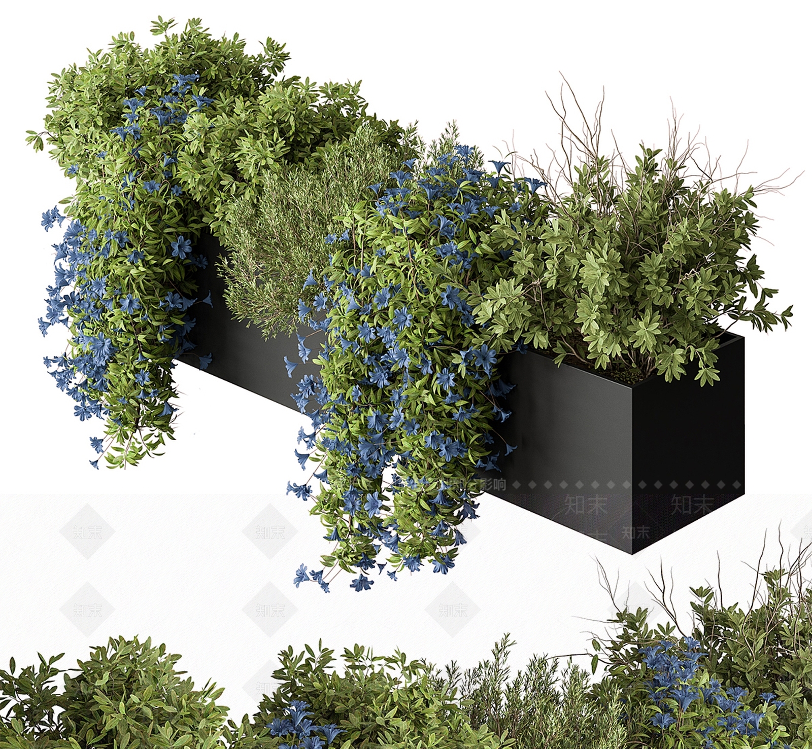 现代植物花箱3D模型下载【ID:1131022279】