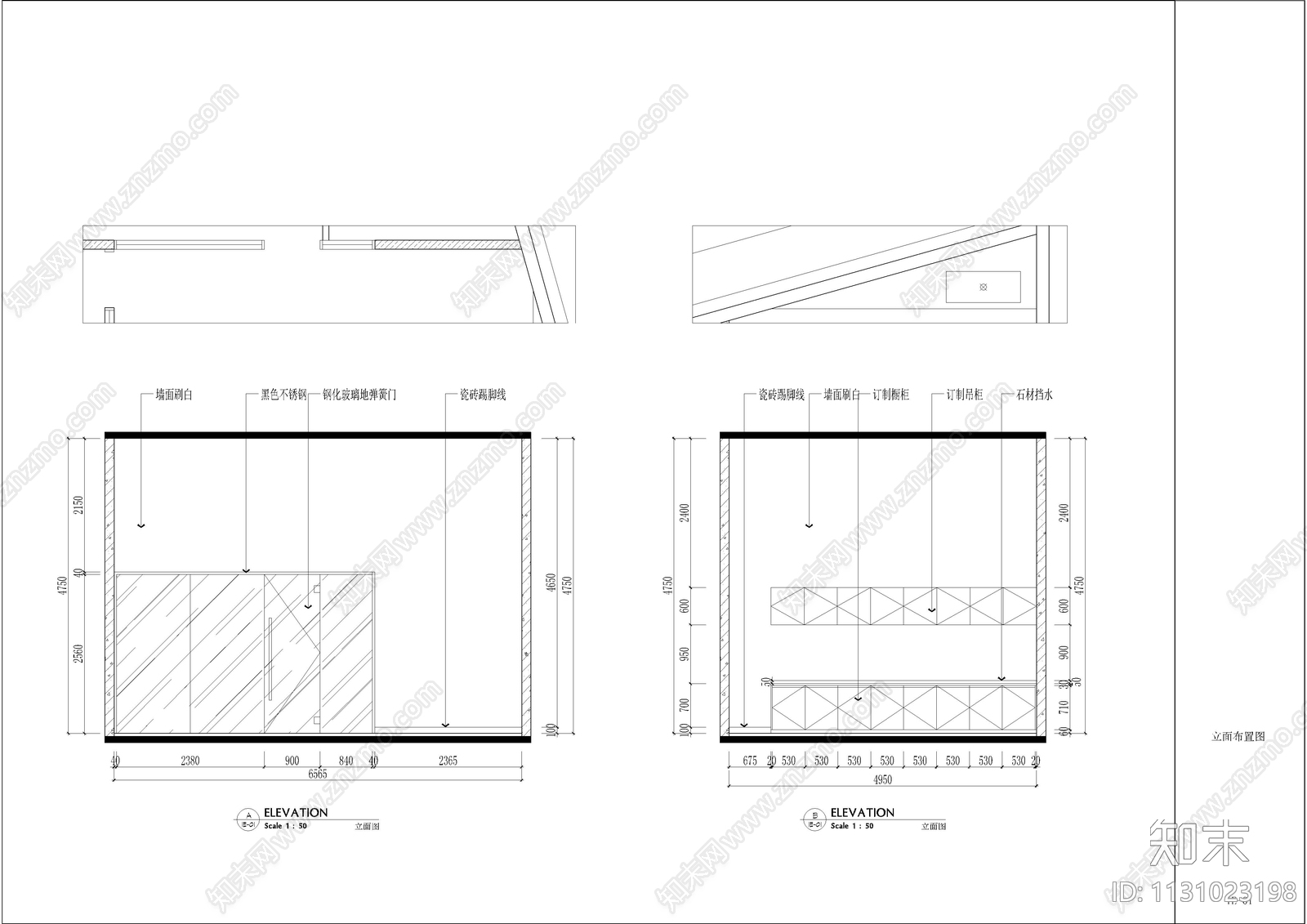 100平办公室cad施工图下载【ID:1131023198】