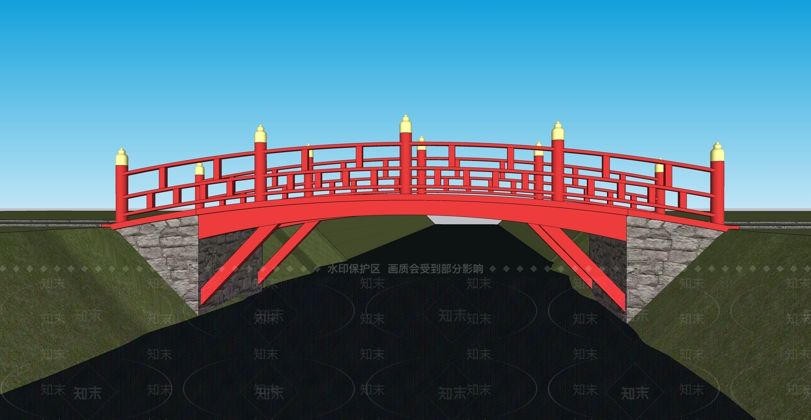 现代红桥SU模型下载【ID:1145355534】