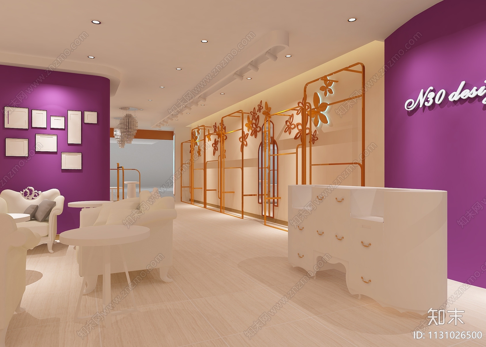 时尚女装店全套效果图施工图下载【ID:1131026500】