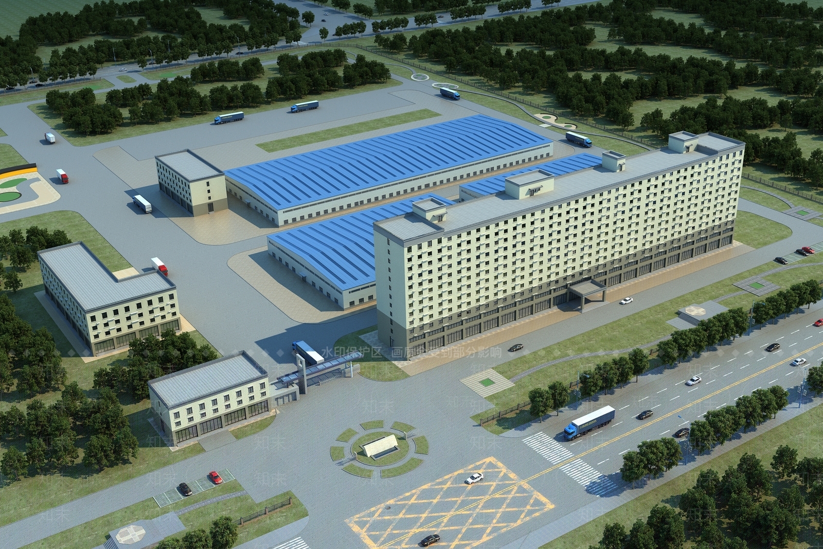 现代工业厂房3D模型下载【ID:1131026576】