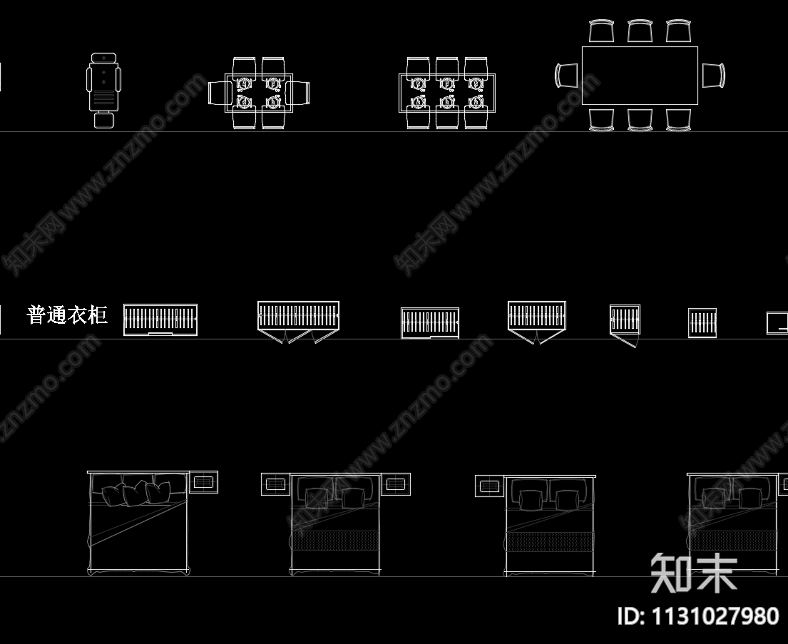 动态沙发桌椅cad施工图下载【ID:1131027980】