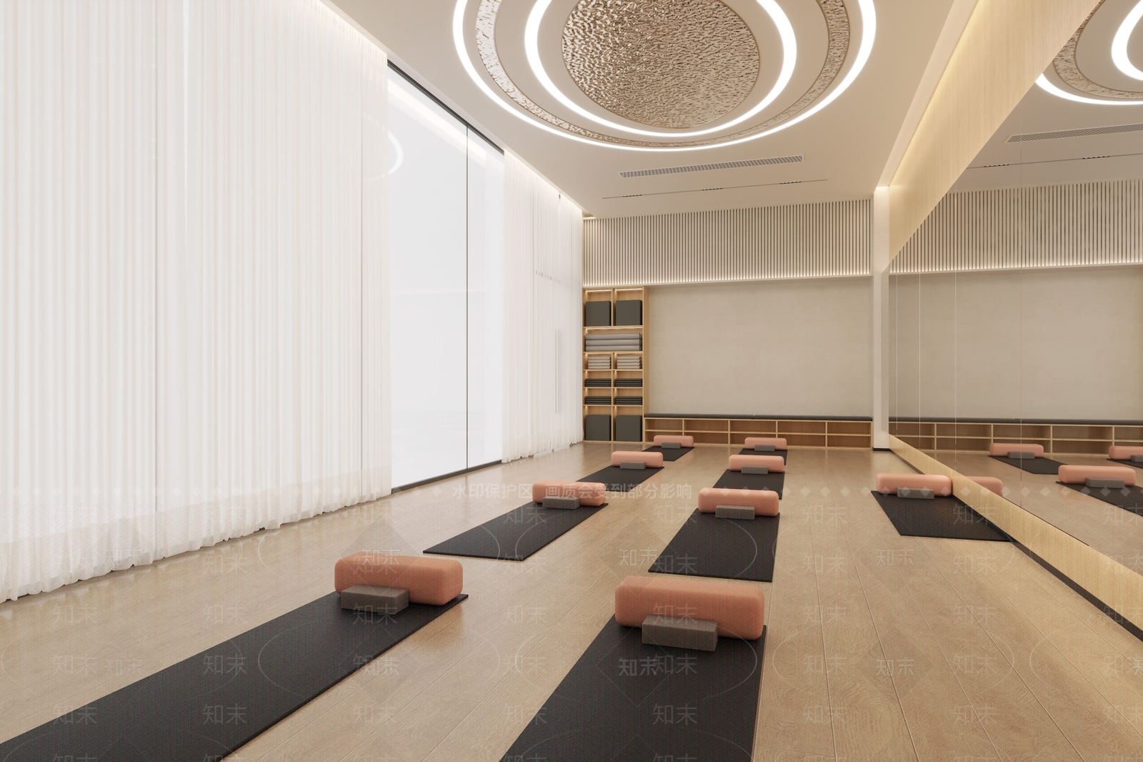 现代瑜伽房3D模型下载【ID:1131029456】