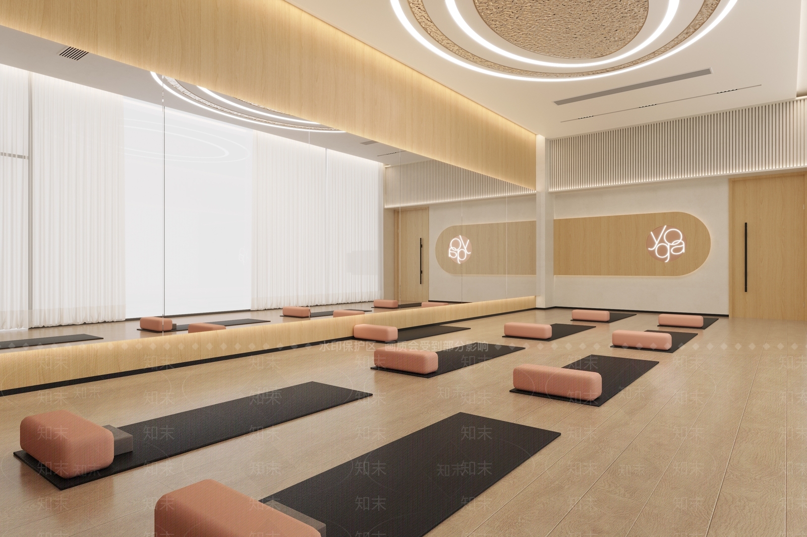现代瑜伽房3D模型下载【ID:1131029456】